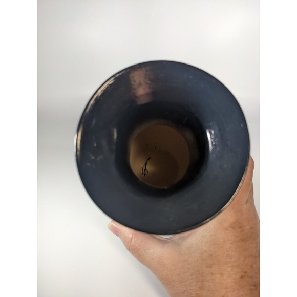 Vintage Hand Painted Tropical Exotic Orchid Floral 8" Flower Vase Art Nouveau - Picture 7 of 9